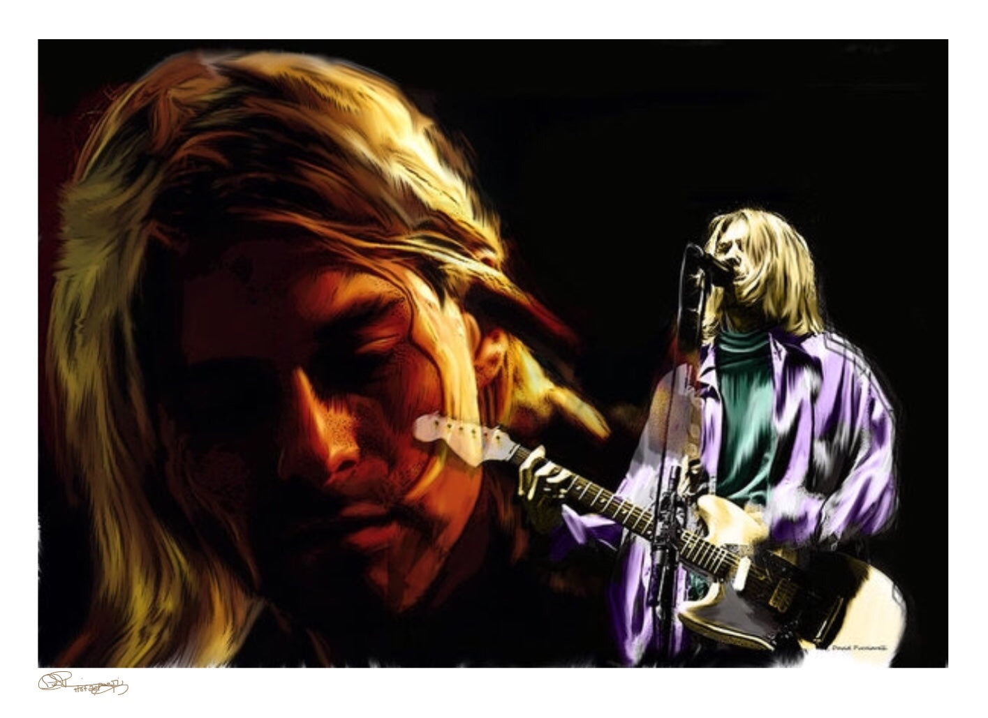 Kurt Cobain 'Two Shades' Lithographs